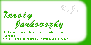 karoly jankovszky business card